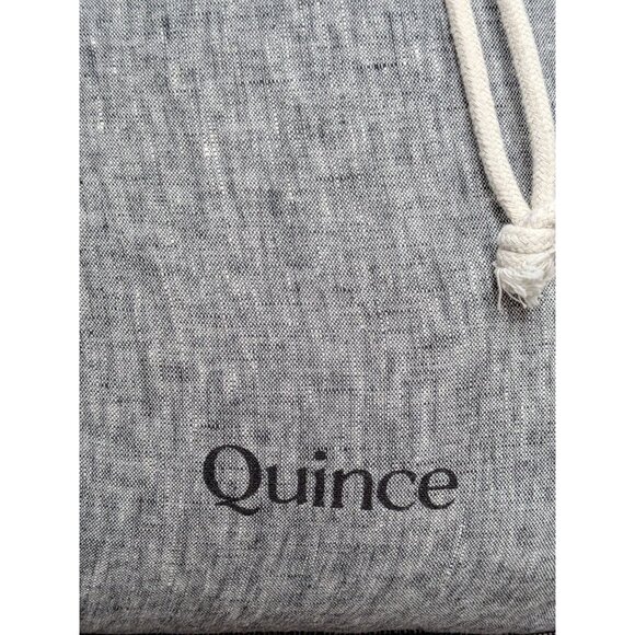 Quince 100% European Linen Duvet Cover 3PC Set Charcoal Chambray King/Cal - Picture 2 of 7